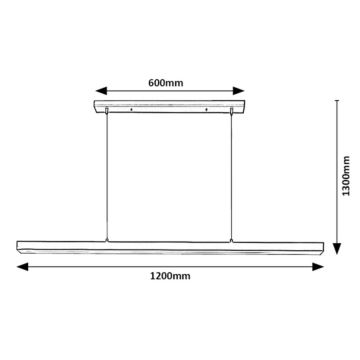 Rabalux - Suspension filaire LED LED/30W/230V 4000K noir