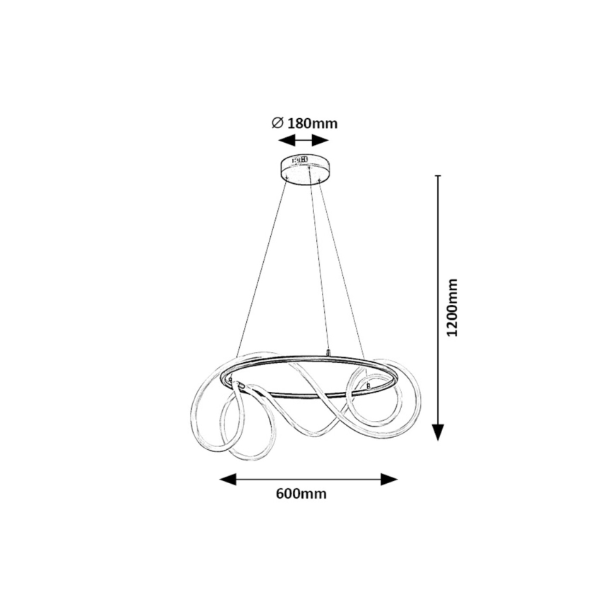 Rabalux - Suspension filaire LED/54W/230V