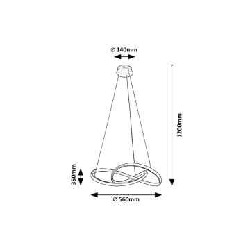 Rabalux - Suspension filaire LED/36W/230V 3000K doré