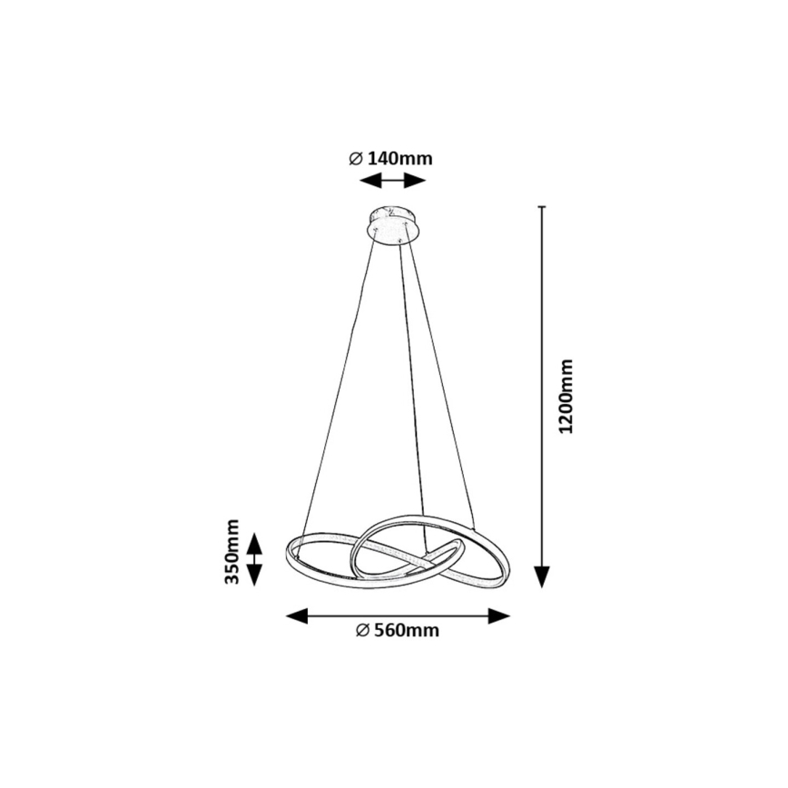 Rabalux - Suspension filaire LED/36W/230V 3000K doré