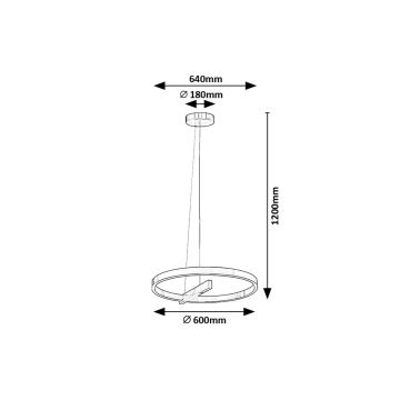 Rabalux - Suspension filaire LED/34W/230V chrome mat