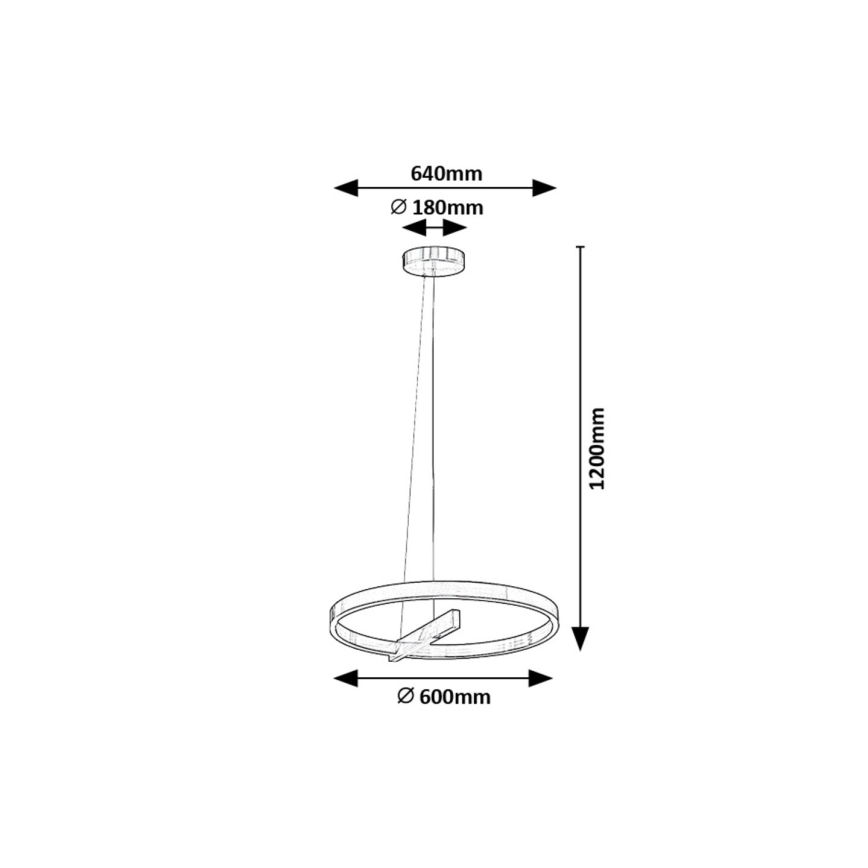 Rabalux - Suspension filaire LED/34W/230V chrome mat