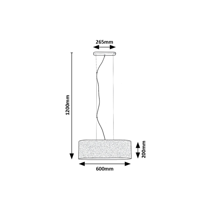 Rabalux - Suspension filaire 3xE27/40W/230V