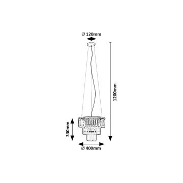 Rabalux - Suspension filaire 3xE27/25W/230V