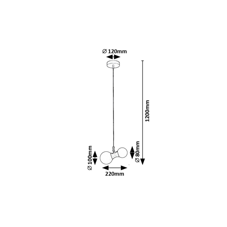 Rabalux - Suspension filaire 2xG9/28W/230V