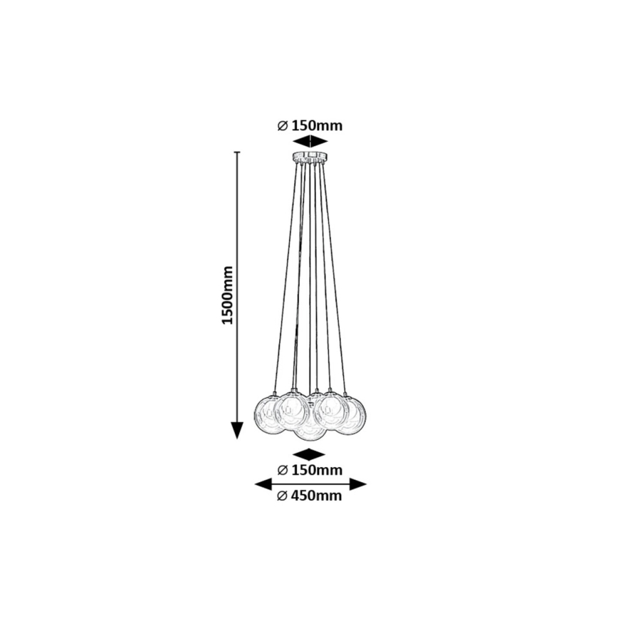 Rabalux - Suspension filaire 7xG9/25W/230V