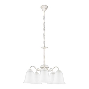 Rabalux 7261 - Lustre FABIOLA E27/40W/230V blanc