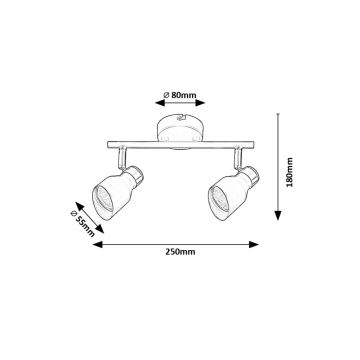Rabalux - Spot 2xGU10/25W/230V