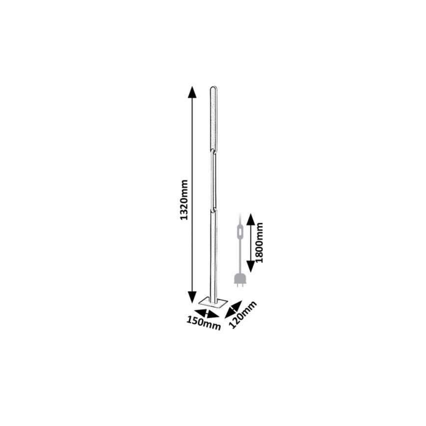 Rabalux - Lampadaire à intensité variable LED/33W/230V 3000/4000K noir