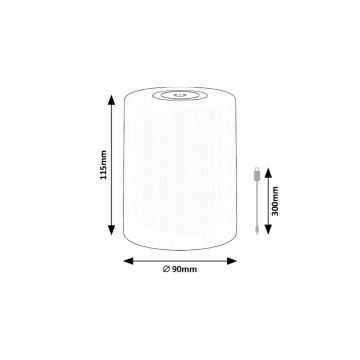 Rabalux - Lampe de table RVB rechargeable LED/0,8W/5V 1800mAh