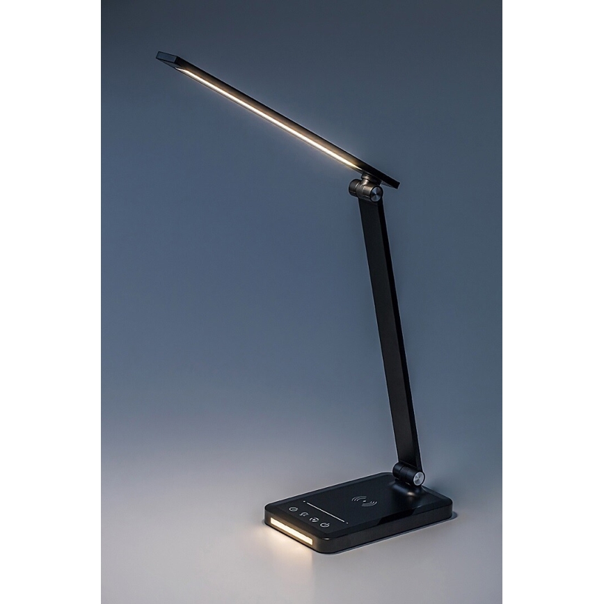 Rabalux 74213 - Lampe de table flexible à intensité variable avec recharge sans fil QI et USB LED/5W/5V 3000-6500K