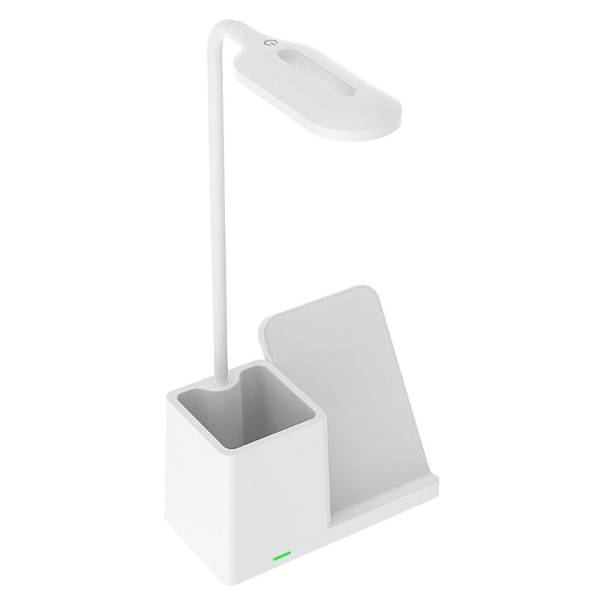 Rabalux - Lampe de table à intensité variable avec charge sans fil QI LED/4W/5V 3000/4000/6500K blanc