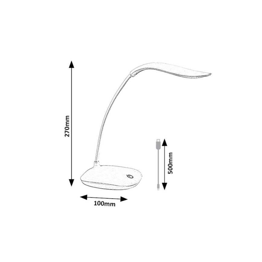 Rabalux - Lampe de table à intensité variable LED/2W/5V blanc