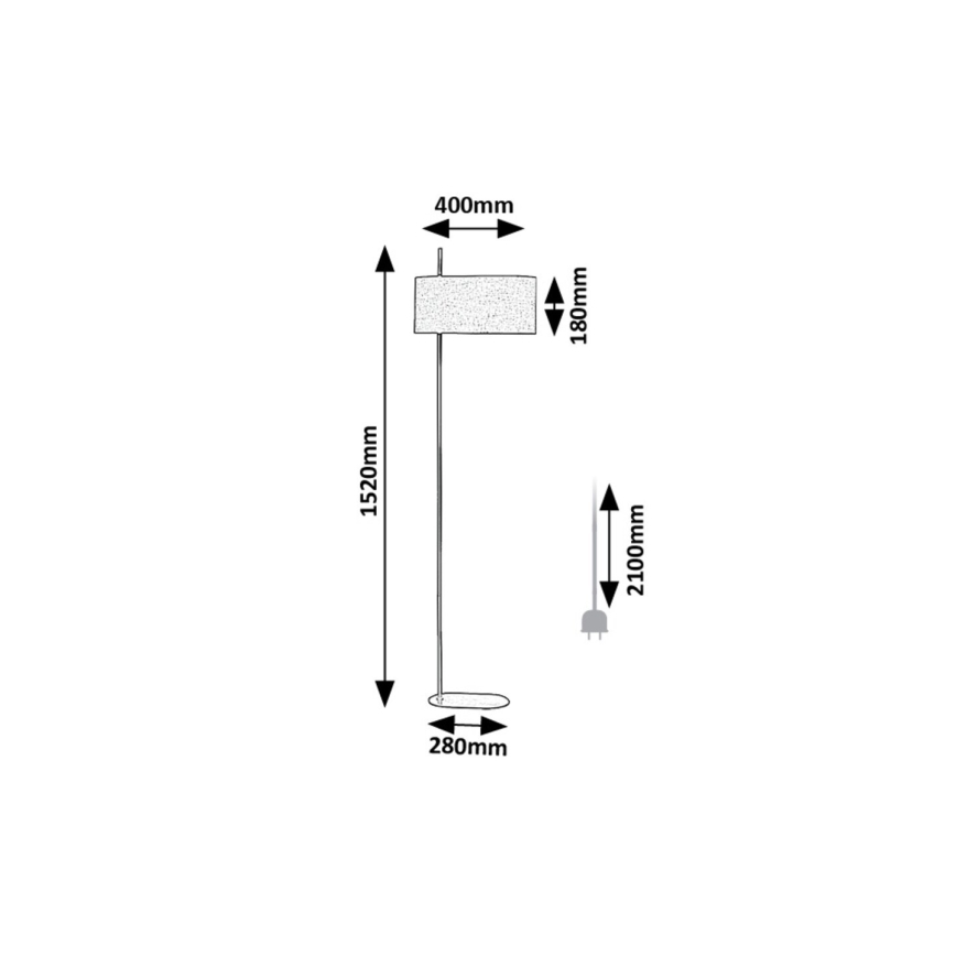 Rabalux - Lampadaire 1xE27/40W/230V