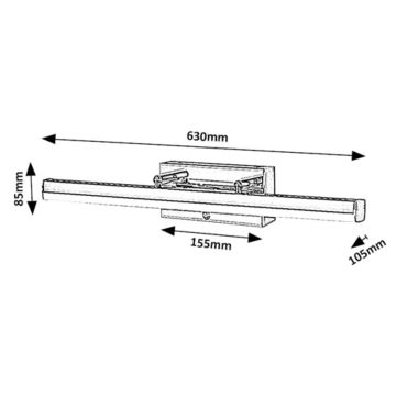 Rabalux - LED à intensité variable tactile miroir luminaire LED/20W/230V IP44 3000/4000/6000K 63 cm