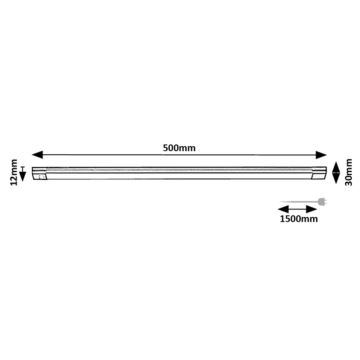 Rabalux - Réglette LED de cuisine à intensité variable avec détecteur LED/8W/230V 3000K 50 cm