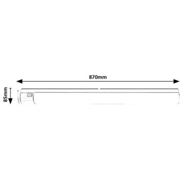 Rabalux - Réglette LED de cuisine avec prise LED/20W/230V 4000K IP44 noir 87 cm