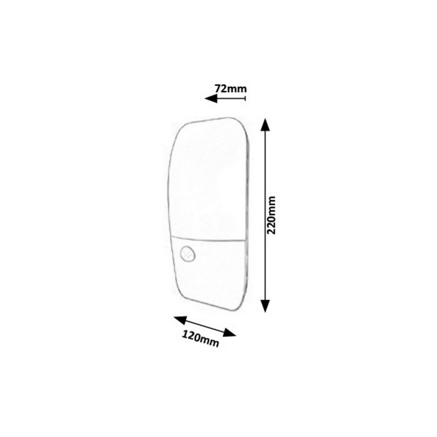 Rabalux 7997 - Applique murale LED d'extérieur avec détecteur LED/11W/230V IP54 4000K