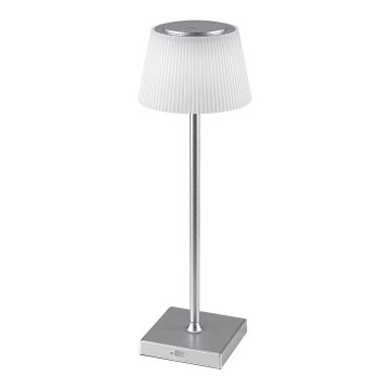 Rabalux - Lampe de table LED à intensité variable rechargeable LED/4W/3,7V 1800 mAh 3000-5000K IP44 argent