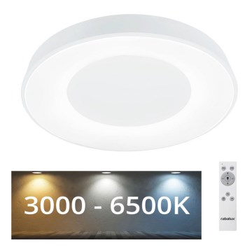 Rabalux - Plafonnier LED à intensité variable LED/38W/230V blanc + télécommande 3000-6500K