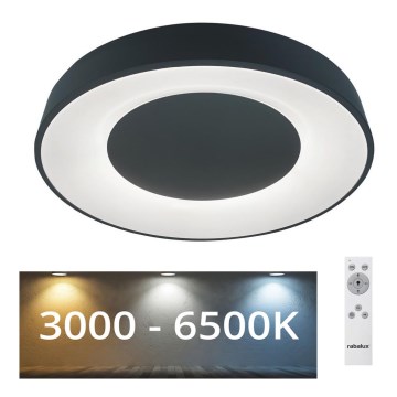 Rabalux - Plafonnier LED à intensité variable LED/38W/230V noir 3000-6500K + télécommande