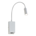Redo 01-1193 - Petite lampe flexible HELLO LED/3W/230V blanc