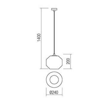 Redo 01-1420 - Suspension filaire WAKI 1xE27/42W/230V