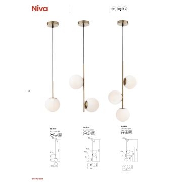 Redo 01-2623 - Suspension filaire NIVA 1xE14/28W/230V