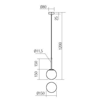 Redo 01-2623 - Suspension filaire NIVA 1xE14/28W/230V