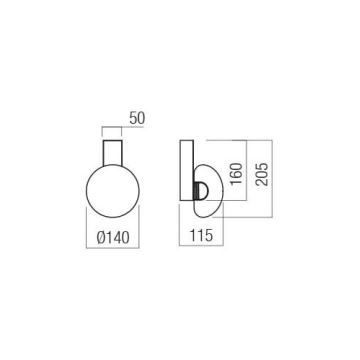 Redo 01-3240 - Applique murale SINCLAIR LED/6,5W/230V CRI 93 IP21 noir