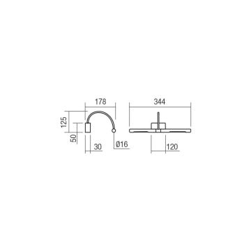 Redo 01-3464 - Applique LED pour tableau KENDO LED/6W/230V 34,4 cm CRI 92 blanc