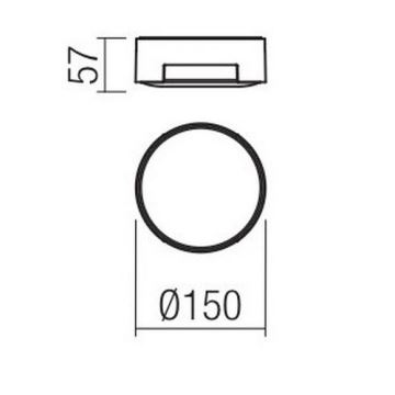 Redo 90004 - Plafonnier LED extérieur SKOR LED/12W/230V IP54