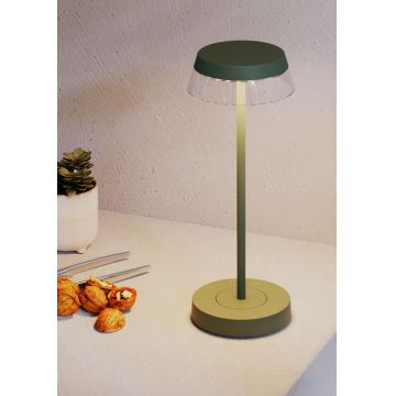 Redo 90309 - Lampe de table tactile LED à intensité variable ILUNA LED/2,5W/5V 2700-3000K 3000 mAh IP65 vert