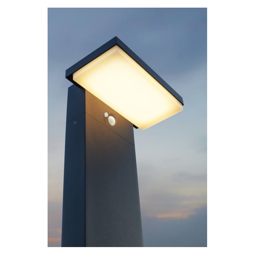 Redo 90536 - Lampe solaire avec détecteur TAIYO LED/2W/3,7V 3000K IP54 anthracite