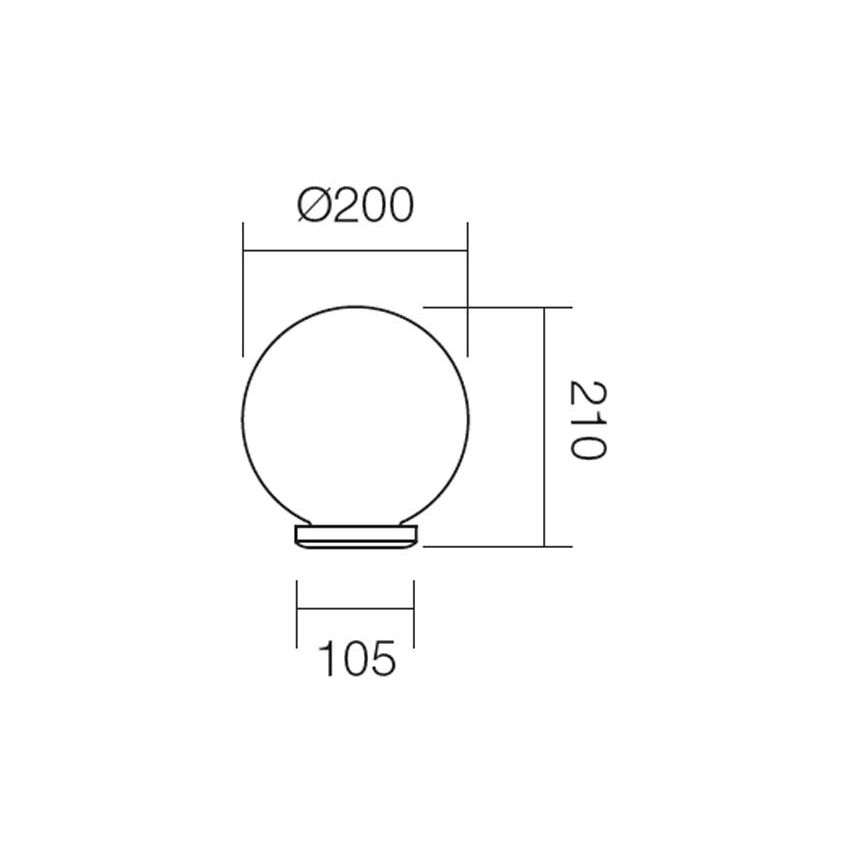 Redo 9761 - Abat-jour de rechange SFERA d.20 cm IP44 blanc