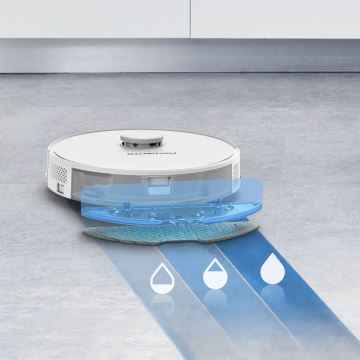 Rowenta - Aspirateur robot connecté avec serpillière X-PLORER S70+ Animal Wi-Fi blanc