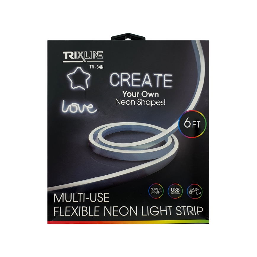 Ruban flexible NEON LED/5V USB 1,8 m blanc