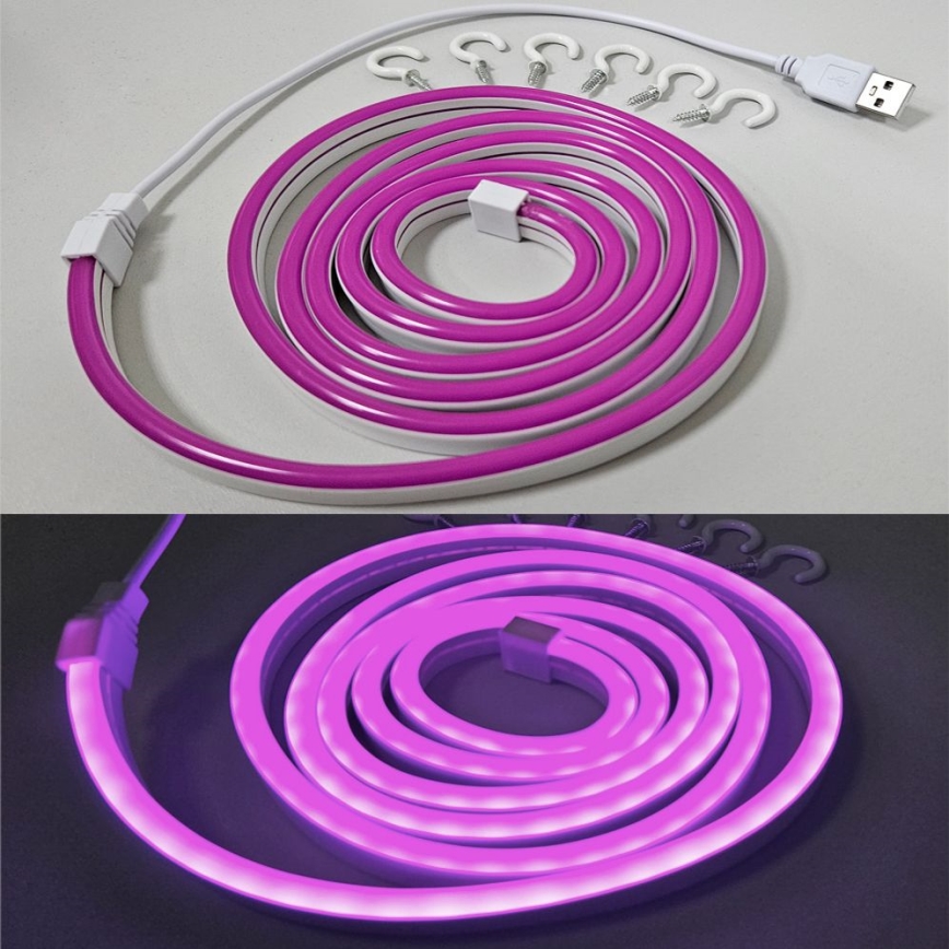 Ruban flexible NEON LED/5V USB 1,8 m violet