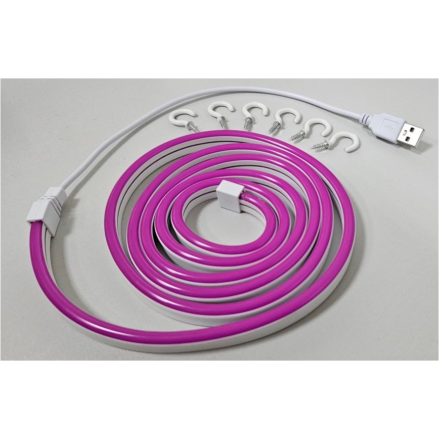 Ruban flexible NEON LED/5V USB 1,8 m violet