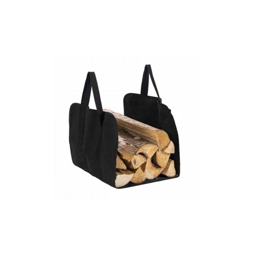 Sac à bois pour cheminée 100x45 cm noir