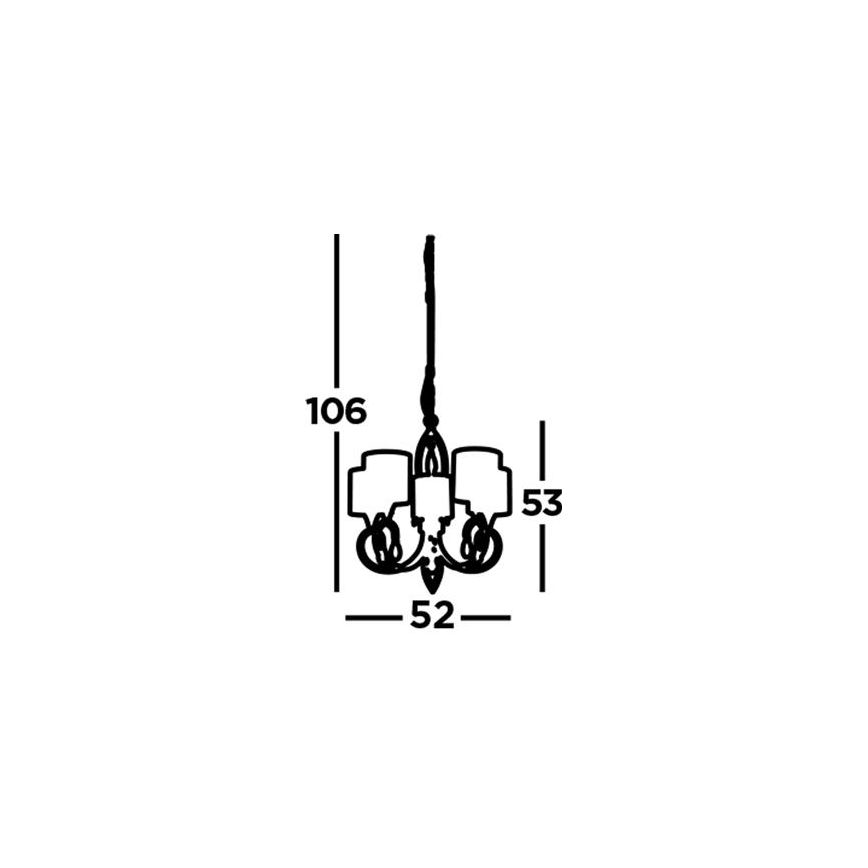 Searchlight - Suspension sur chaîne ALBERTO 5xE14/60W/230V