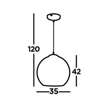 Searchlight - Suspension filaire BALLS 1xE27/60W/230V laiton