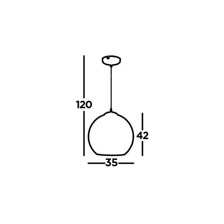 Searchlight - Suspension filaire BALLS 1xE27/60W/230V laiton