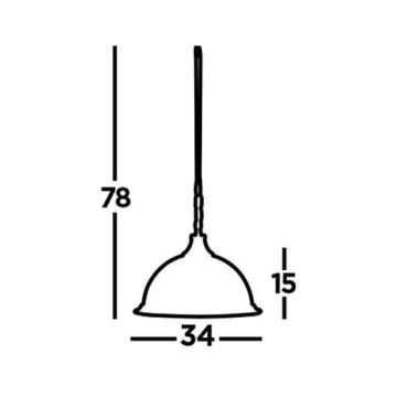 Searchlight - Suspension chaîne AMERICAN DINER 1xE27/60W/230V laiton