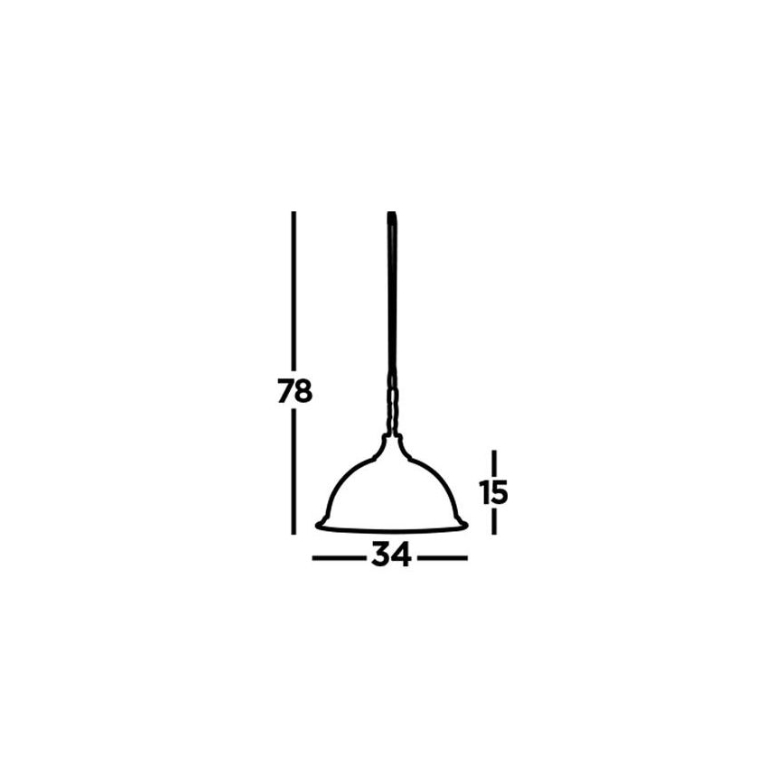 Searchlight - Suspension chaîne AMERICAN DINER 1xE27/60W/230V laiton