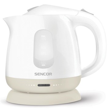 Sencor - Bouilloire 1 l 1100W/230V blanc/beige