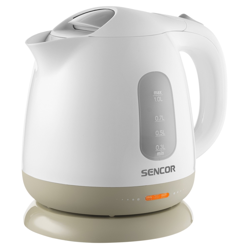 Sencor - Bouilloire 1 l 1100W/230V blanc/beige