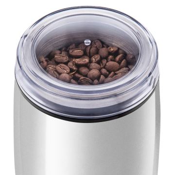 Sencor - Moulin à café en grain électrique 60 g 150W/230V blanc/chrome