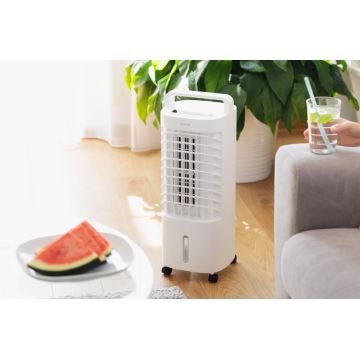 Sencor - Rafraîchisseur d'air portable avec écran LED 3en1 45W/230V blanc + télécommande