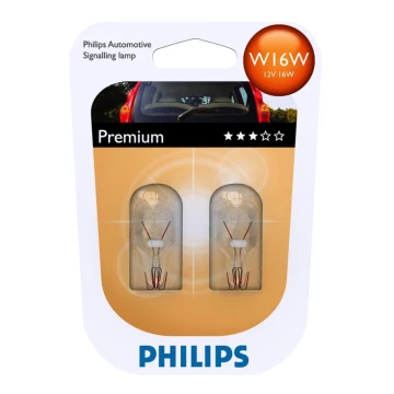 SET 2x Ampoule pour voiture Philips VISION 12067B2 W16W W2,1x9,5d/16W/12V